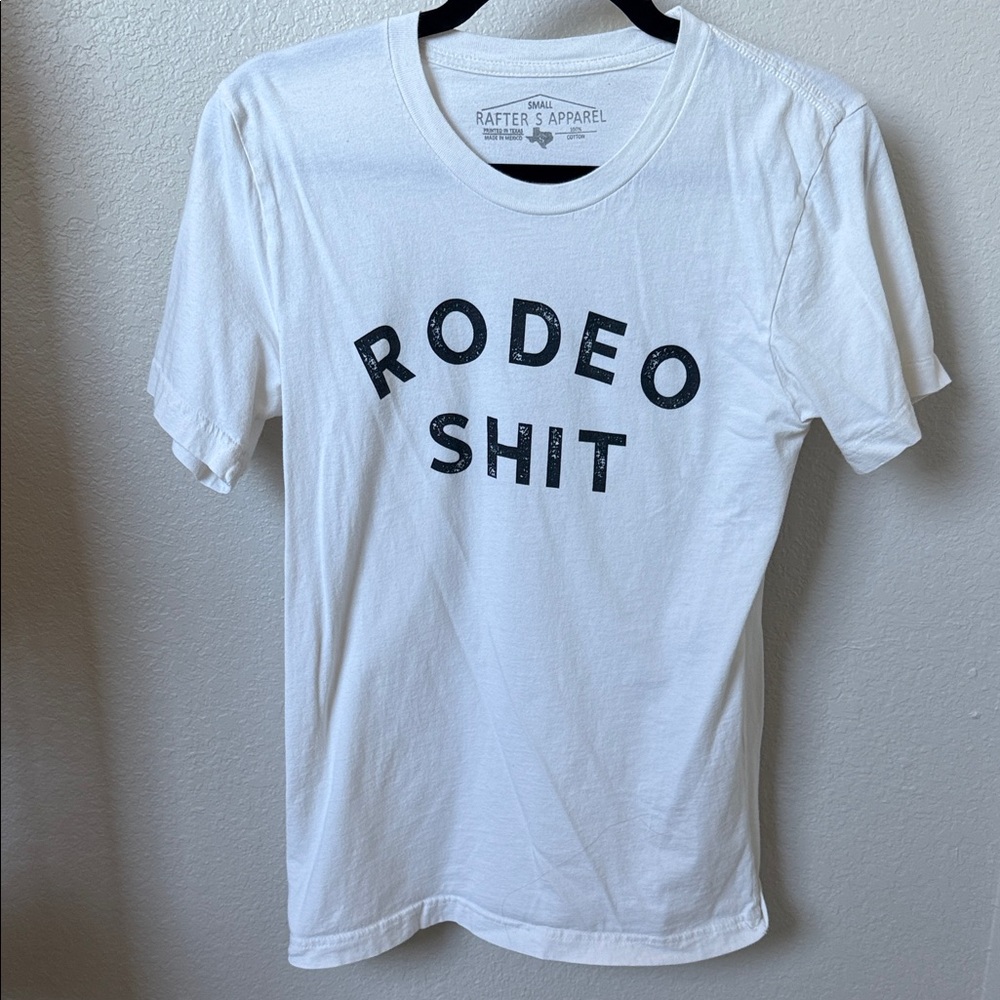 White "Rodeo Shit" Short Sleeve Graphic Tee